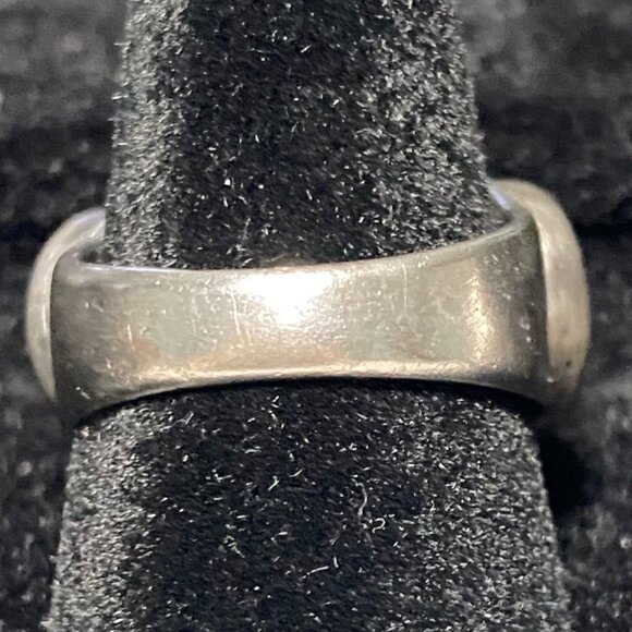 Ring Green Turquoise Size 6.5 Possibly Native Pawn Unmarked Vintage Jewelry Ster - Picture 3 of 8